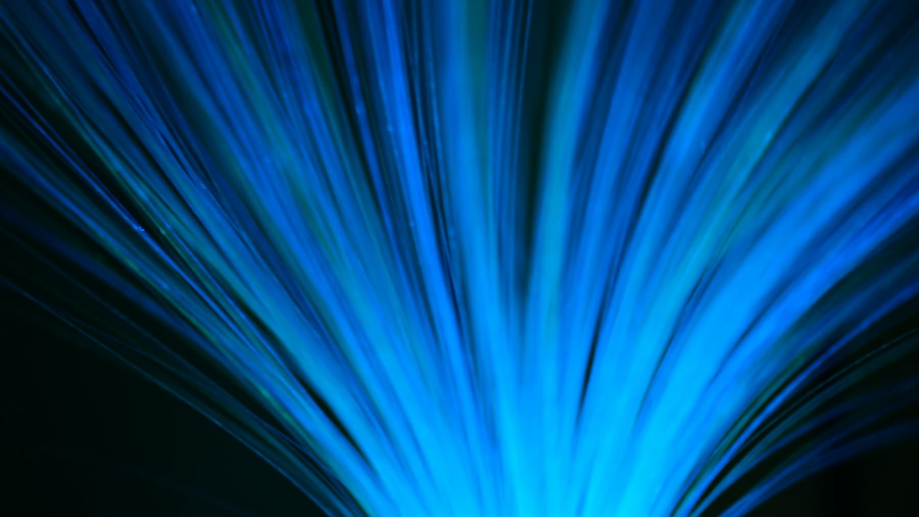 Blue fibre optic light trails